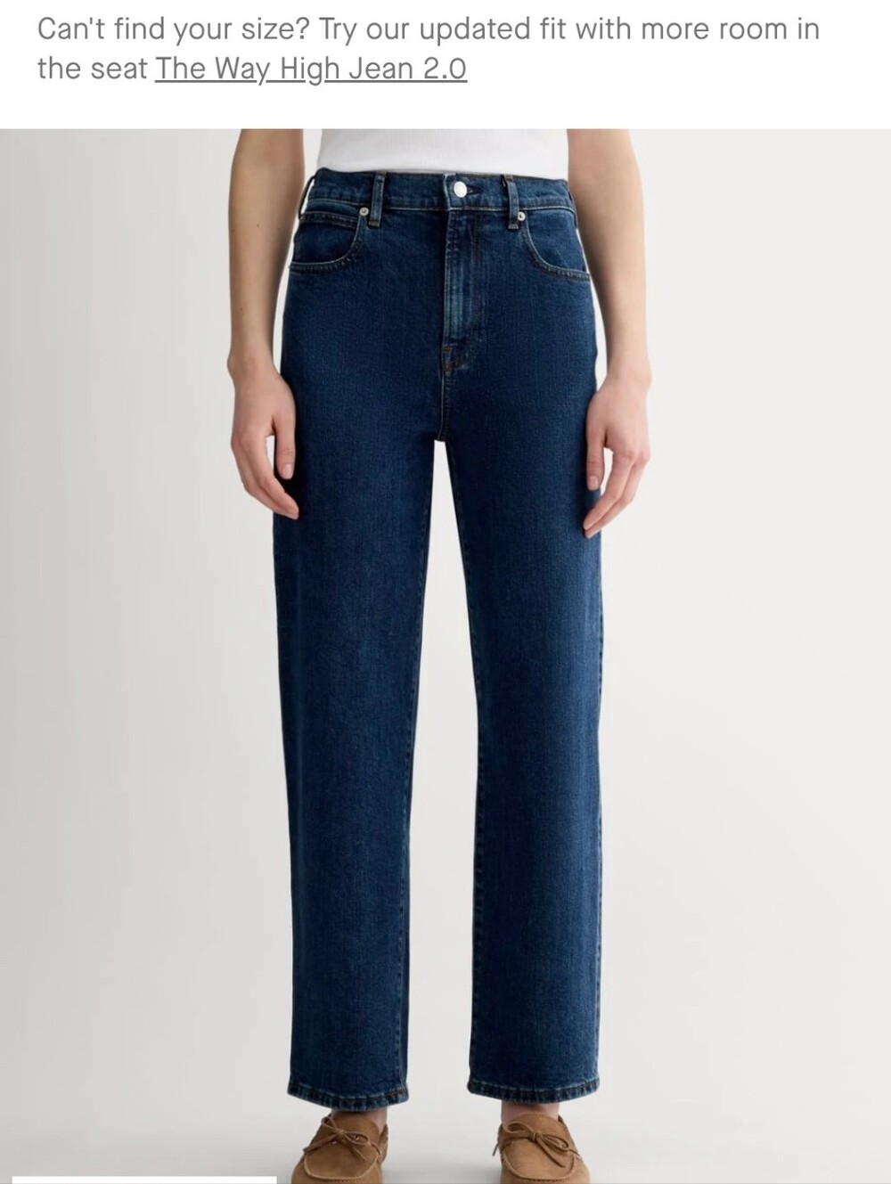 Everlane Way High Jeans- Classic Blue 28 Cropped